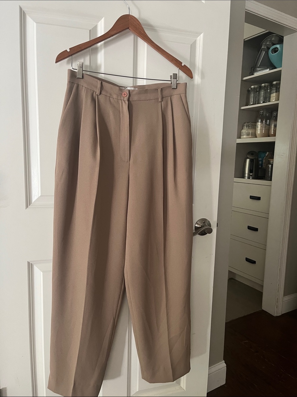Dress Barn double pleated dress trouser Pants VTG 12 tan